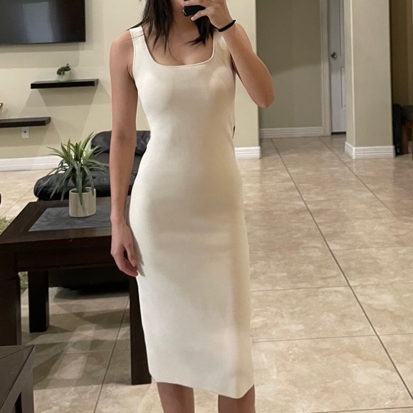 House of Harlow 1960 Dresses & Skirts - NWT Revolve House of Harlow 1960 Cream Nude Bodycon Knit Ribbed Midi Tank Dress